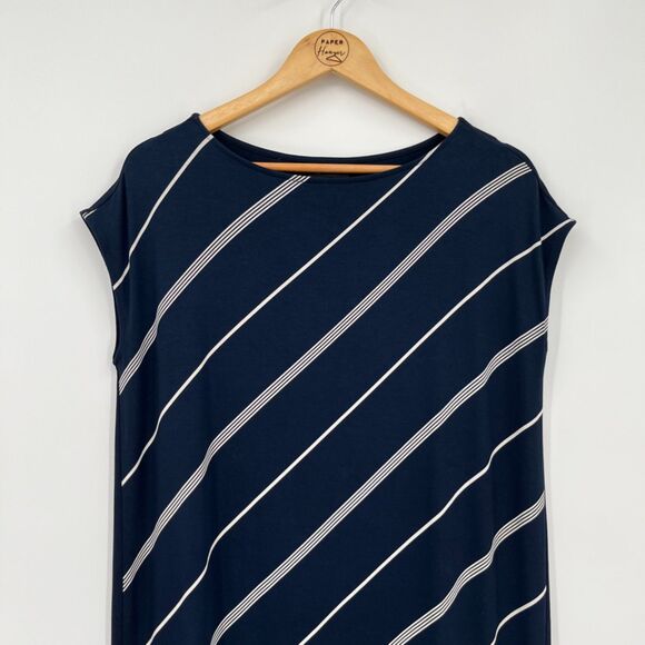 J. Jill Wearever Collection Diagonal Stripe Jersey Knit Midi Dress, Size Small - Picture 4 of 9